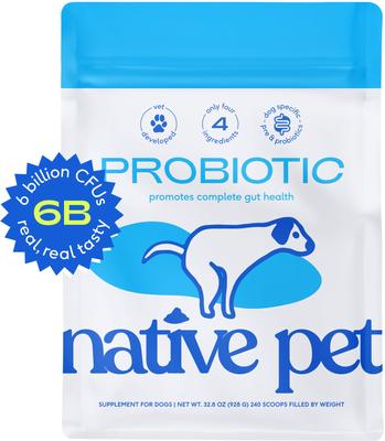 Show full view: Native Pet Probiotic Vet-Formulated Powder Digestive Supplement for Dogs, 32.8-oz slide 1 of 9