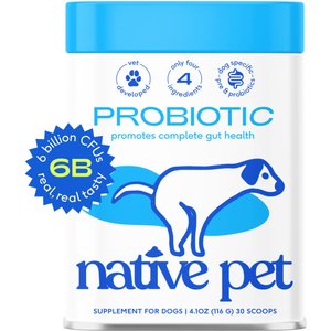 Native Pet Probiotic Vet-Formulated Powder Digestive Supplement for Dogs, 4.1-oz