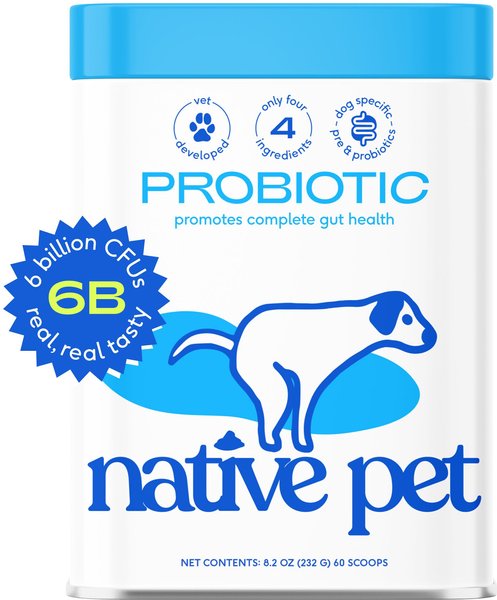Show full view: Native Pet Probiotic Vet-Formulated Powder Digestive Supplement for Dogs, 8.2-oz slide 1 of 9