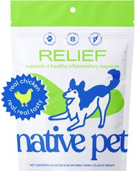 Native Pet Relief Chews Hip & Joint Supplement for Dogs, 60 count