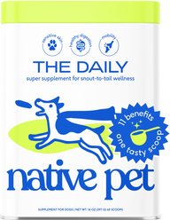 Native Pet The Daily Powder 11-in-1 Multivitamin Supplement for Dogs, 14-oz tin