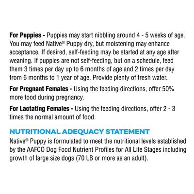 Show full view: Native Puppy Chicken Flavor Dry Dog Food, 20-lb bag slide 9 of 10