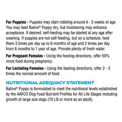 Show full view: Native Puppy Chicken Flavor Dry Dog Food, 40-lb bag slide 8 of 9