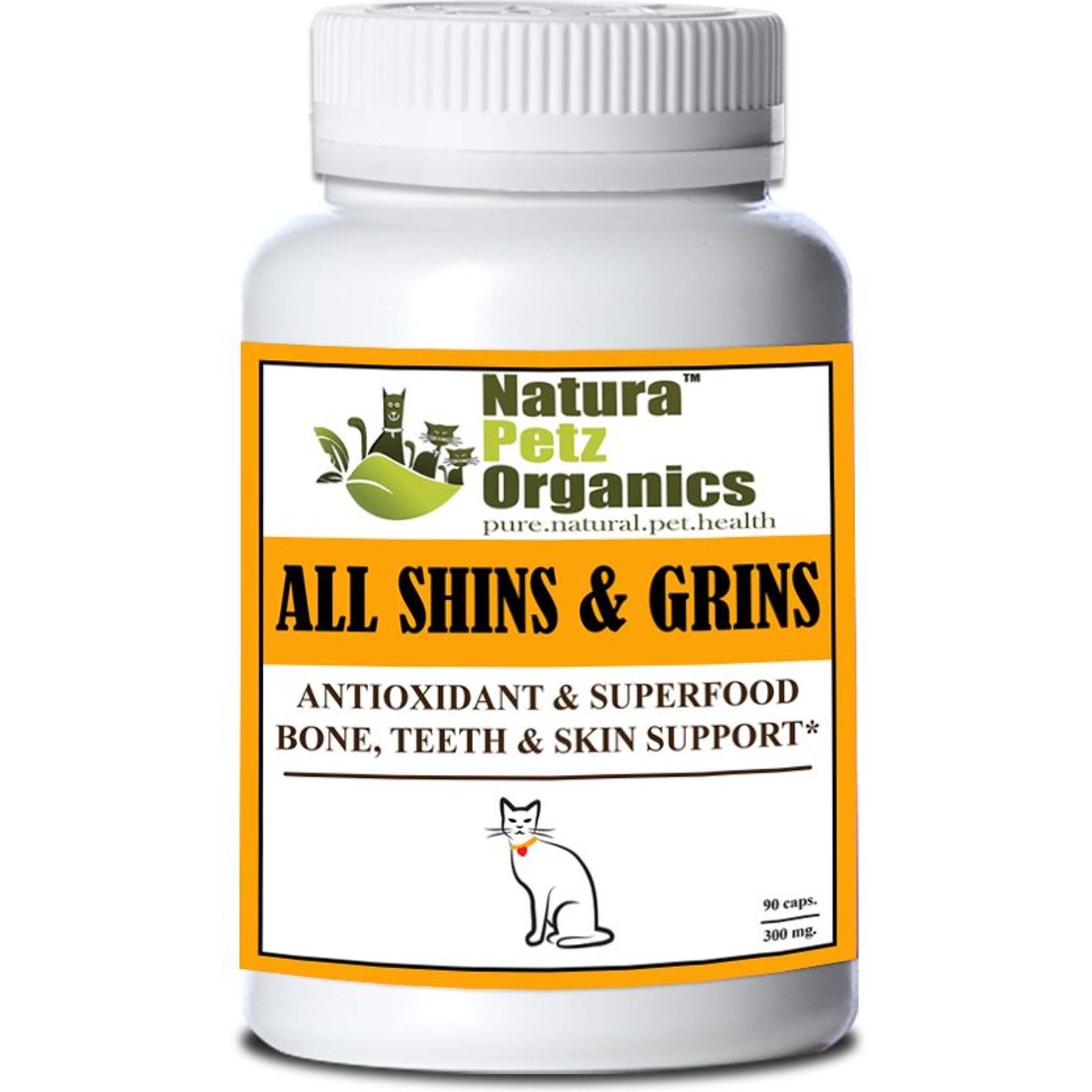 Natura Petz Organics All Shins & Grins Cat Supplement, 90 count