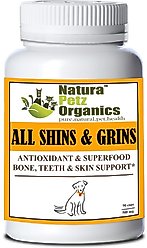 Natura Petz Organics All Shins & Grins Dog Supplement, 90 count