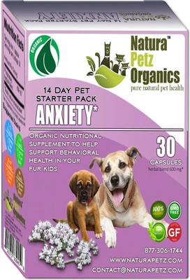 Show full view: Natura Petz Organics Anxiety Starter Pack Dog Supplement, 30 count slide 1 of 3