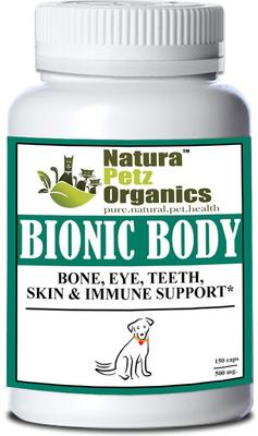 Show full view: Natura Petz Organics BIONIC BODY - Antioxidant Bone, Eye, Teeth, Skin & Immune Support* Dog Supplement, 150 count slide 1 of 5