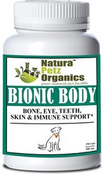 Natura Petz Organics BIONIC BODY - Antioxidant Bone, Eye, Teeth, Skin & Immune Support* Dog Supplement, 250 count
