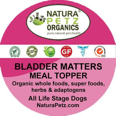 Show full view: Natura Petz Organics BLADDER MATTERS MAX MEAL TOPPER Bladder Control & Leakage Support* Dog Supplement, 4-oz jar slide 3 of 6