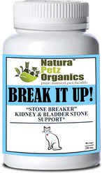 Natura Petz Organics Break It Up! Herbal Medicine for Bladder Stones & Kidney Stones for Cats, 90 count