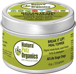 Natura Petz Organics Break It Up! Herbal Medicine for Stone Breaking for Dogs, 4-oz tin