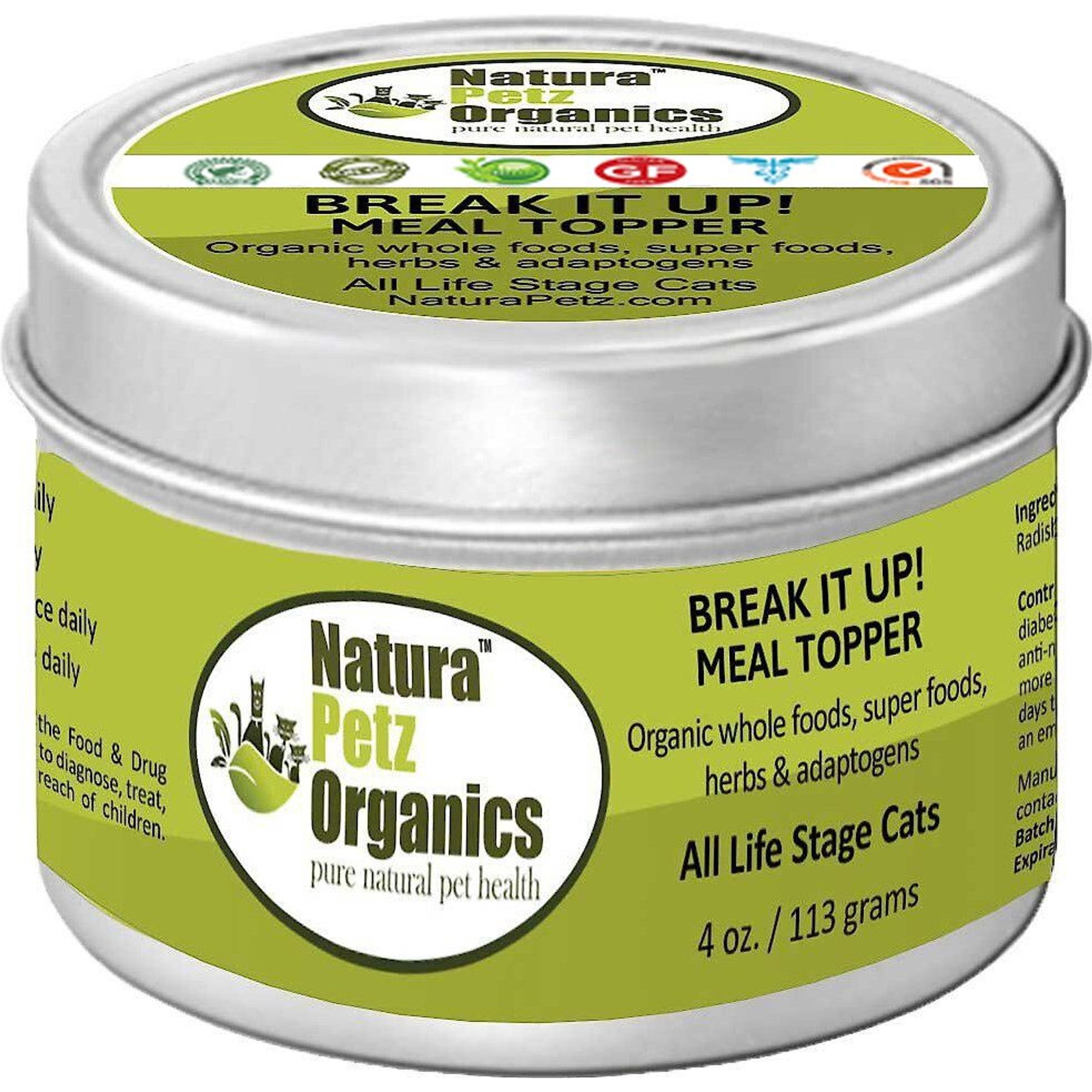 Natura Petz Organics Break It Up! Herbal Medicine for Stone Breaking for Cats, 8-oz bundle