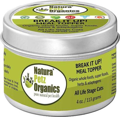 Show full view: Natura Petz Organics Break It Up! Homeopathic Medicine for Stone Breaking for Cats, 4-oz tin slide 1 of 4