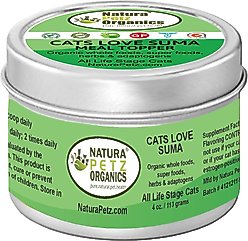 Natura Petz Organics Cats Love Suma Turkey Flavored Powder Immune Supplement for Cats, 4-oz tin
