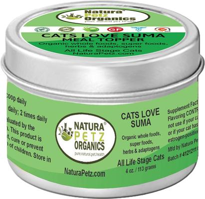 Show full view: Natura Petz Organics Cats Love Suma Turkey Flavored Powder Immune Supplement for Cats, 4-oz tin slide 1 of 4