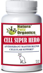 Natura Petz Organics CELL SUPER HERO MAX* Antiodiant Master Blend Cellular Support* Cat Supplement, 150 count