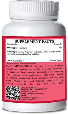Show full view: Natura Petz Organics CELL SUPER HERO MAX* Antiodiant Master Blend Cellular Support* Cat Supplement, 150 count slide 4 of 5