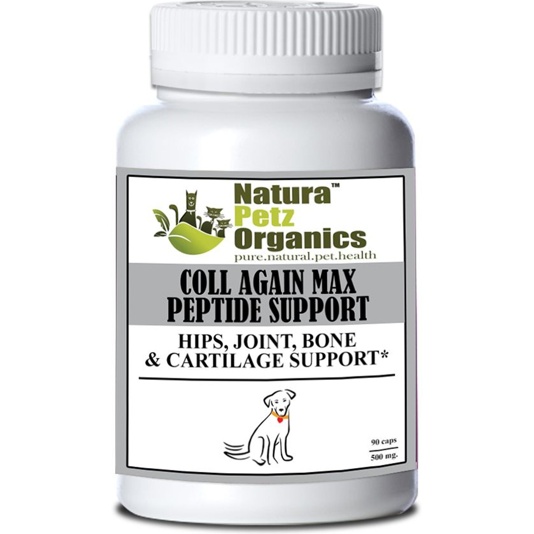 Natura Petz Organics Coll Again Collagen Peptide Dog Supplement, 90 count