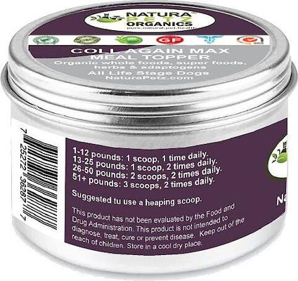 Show full view: Natura Petz Organics Coll-Again Dog Supplement, 4-oz jar slide 3 of 5