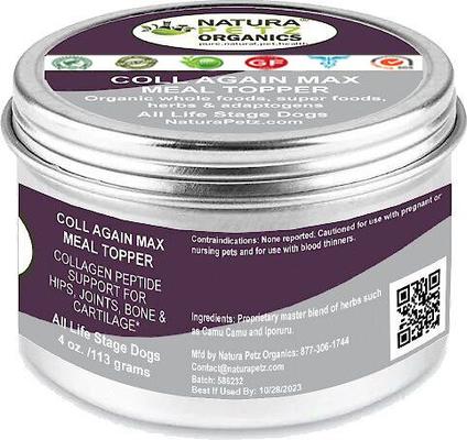 Show full view: Natura Petz Organics Coll-Again Dog Supplement, 4-oz jar slide 4 of 5
