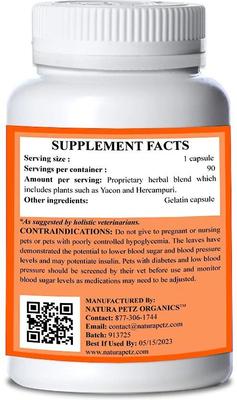 Show full view: Natura Petz Organics Dia-Beat-It Dog Supplement, 90 count slide 4 of 5