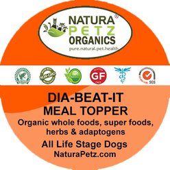 Natura Petz Organics DIA BEAT IT MAX MEAL TOPPER* Adjunctive Pancreas, Blood Glucose & Metabolic Support* Dog Supplement, 4-oz jar slide 2 of 5