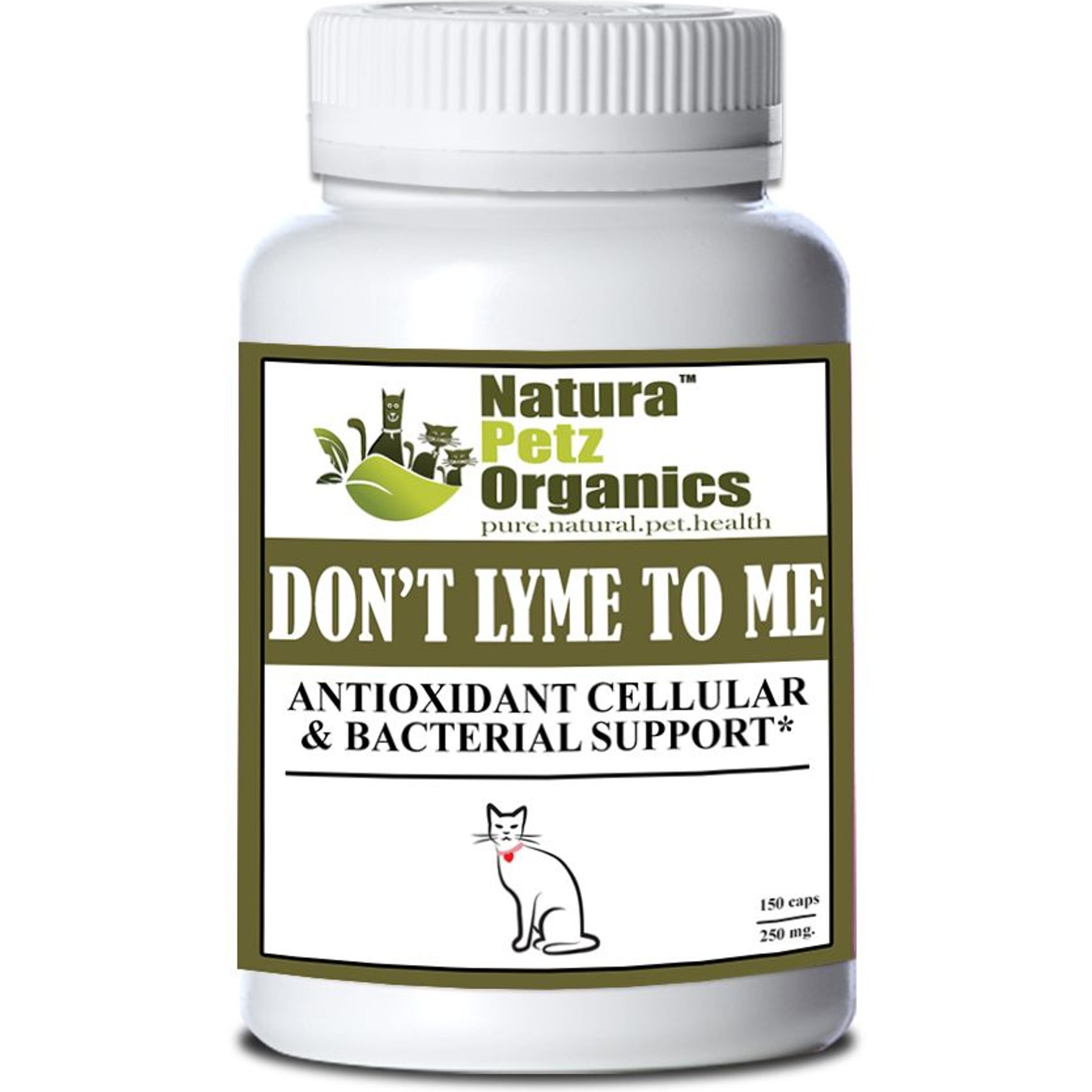 Natura Petz Organics DON'T LYME TO ME MAX* Antioxidant Cellular & Bacterial Support* Cat Supplement, 150 count