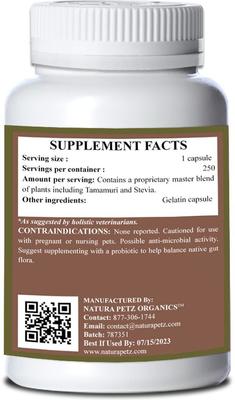Show full view: Natura Petz Organics DON'T LYME TO ME MAX* Antioxidant Cellular & Bacterial Support* Dog Supplement, 250 count slide 4 of 6