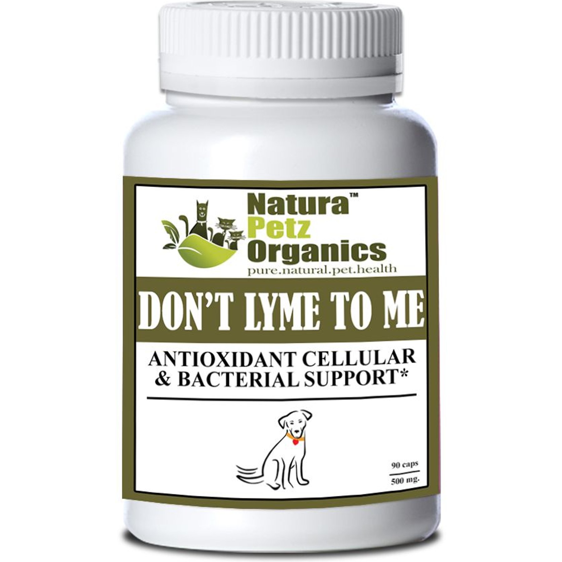 Natura Petz Organics DON'T LYME TO ME MAX* Antioxidant Cellular & Bacterial Support* Dog Supplement, 90 count