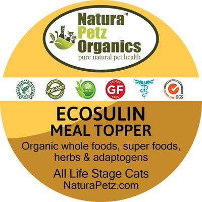 Show full view: Natura Petz Organics Ecosulin Turkey Flavored Powder Hormone Supplement for Cats, 4-oz tin slide 3 of 5