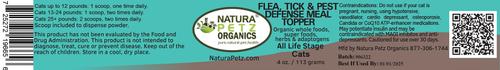 Show full view: Natura Petz Organics Flea, Tick & Pest Defense Turkey Flavored Powder Immune Supplement for Cats, 4-oz tin slide 3 of 5