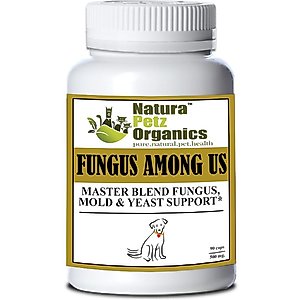 Natura Petz Organics FUNGUS AMONG US MAX* Master Blend Fungus, Mold & Yeast Support* Dog Supplement, 90 count