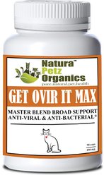 Natura Petz Organics GET OVIR IT MAX Master Blend Broad Spectrum Plant Anti Viral Anti Bacterial Support Cat Supplement, 90 count