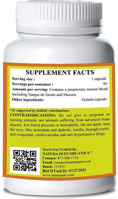 Show full view: Natura Petz Organics GET OVIR IT MAX Master Blend Broad Spectrum Plant Anti Viral Anti Bacterial Support Cat Supplement, 90 count slide 4 of 6