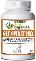 Natura Petz Organics GET OVIR IT MAX Master Blend Broad Spectrum Plant Anti Viral Anti Bacterial Support Dog Supplement, 90 count
