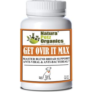 Natura Petz Organics GET OVIR IT MAX Master Blend Broad Spectrum Plant Anti Viral Anti Bacterial Support Dog Supplement, 90 count
