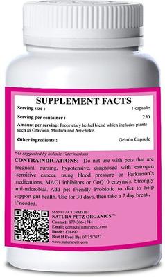 Show full view: Natura Petz Organics Get Well Soon Dog Supplement, 250 count slide 4 of 5