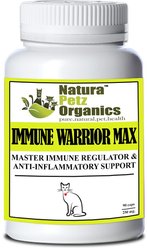 Natura Petz Organics IMMUNE WARRIOR MAX* Immune Regulator & Anti-Inflammatory Support* Cat Supplement, 90 count