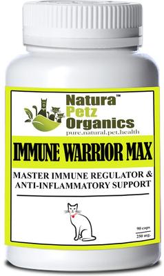 Show full view: Natura Petz Organics IMMUNE WARRIOR MAX* Immune Regulator & Anti-Inflammatory Support* Cat Supplement, 90 count slide 1 of 5