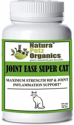 Show full view: Natura Petz Organics JOINT EASE MAX SUPER CAT* Maximum Strength Hip Joint & Inflammation Support* Cat Supplement, 150 count slide 1 of 5