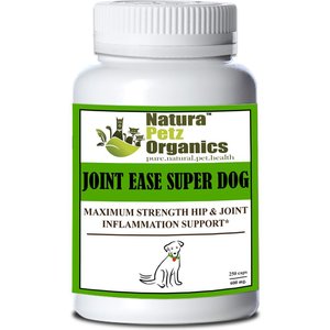 Natura Petz Organics JOINT EASE MAX SUPER DOG* Maximum Strength Hip Joint & Inflammation Support* Dog Supplement, 250 count
