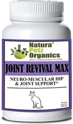 Natura Petz Organics JOINT REVIVAL MAX* Neuro Muscular Hip & Joint Support*Cat Supplement, 90 count