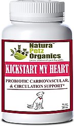 Natura Petz Organics KICK START MY HEART* Probiotic Heart Cardiovascular & Circulation Support* Dog Supplement, 90 count