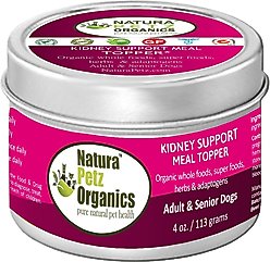 Natura Petz Organics Kidney Support Turkey Flavored Powder Kidney Supplement for Dogs, 4-oz tin