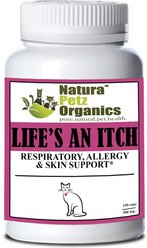 Natura Petz Organics LIFE'S AN ITCH!* Respiratory, Allergy & Skin Support* Cat Supplement, 150 count
