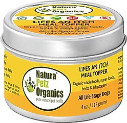 Natura Petz Organics Life's An Itch Turkey Flavored Powder Allergy Supplement for Dogs, 4-oz tin