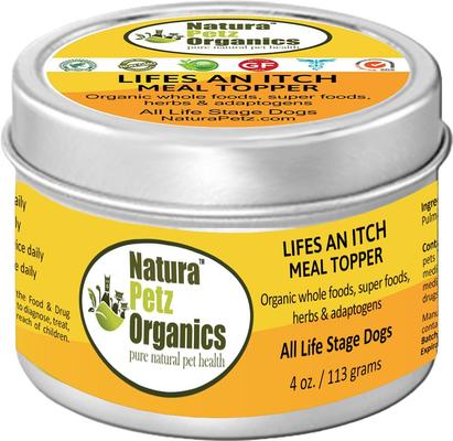 Show full view: Natura Petz Organics Life's An Itch Turkey Flavored Powder Allergy Supplement for Dogs, 4-oz tin slide 1 of 5