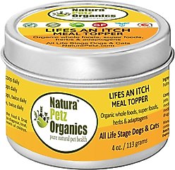 Natura Petz Organics Life's An Itch Turkey Flavored Powder Allergy Supplement for Dogs & Cats, 4-oz tin