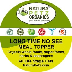 Natura Petz Organics LONG TIME NO SEE MEAL TOPPER* Vision & Ocular Health Support* Cat Supplement, 4-oz jar slide 2 of 5