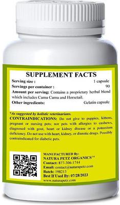 Show full view: Natura Petz Organics LONG TIME NO SEE* Vision & Ocular Health Support* Dog Supplement, 90 count slide 4 of 5